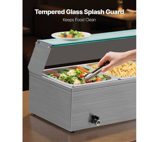 Komerčinis maisto šildytuvas su 3 indais3