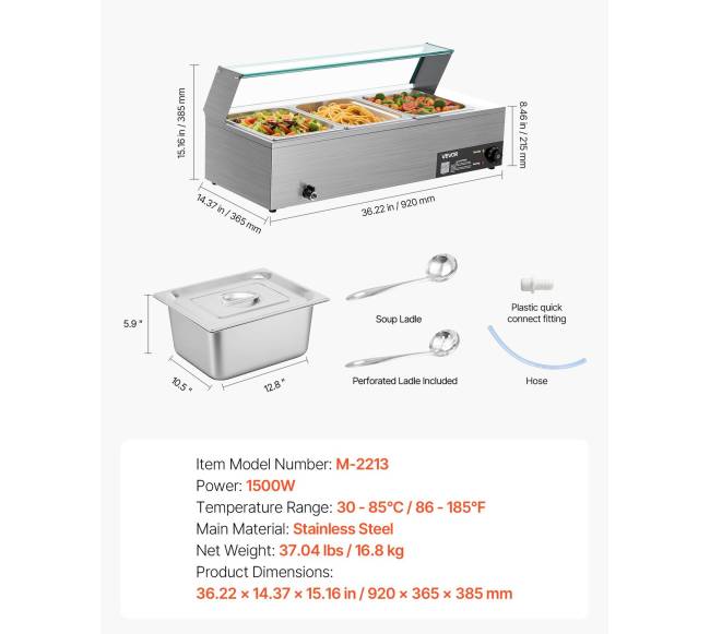 Komerčinis maisto šildytuvas su 3 indais6