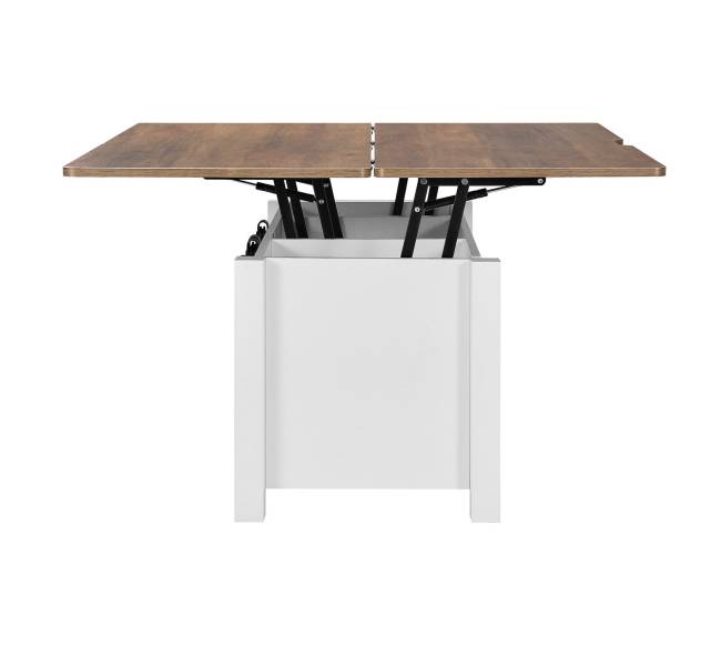 Kaimiško stiliaus kavos staliukas su pakeliamu stalviršiu10