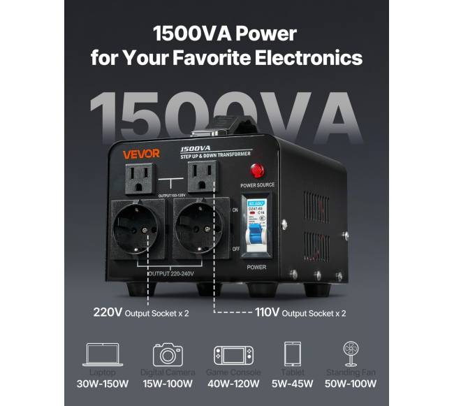 Įtampos keitiklis transformatorius 1500VA3