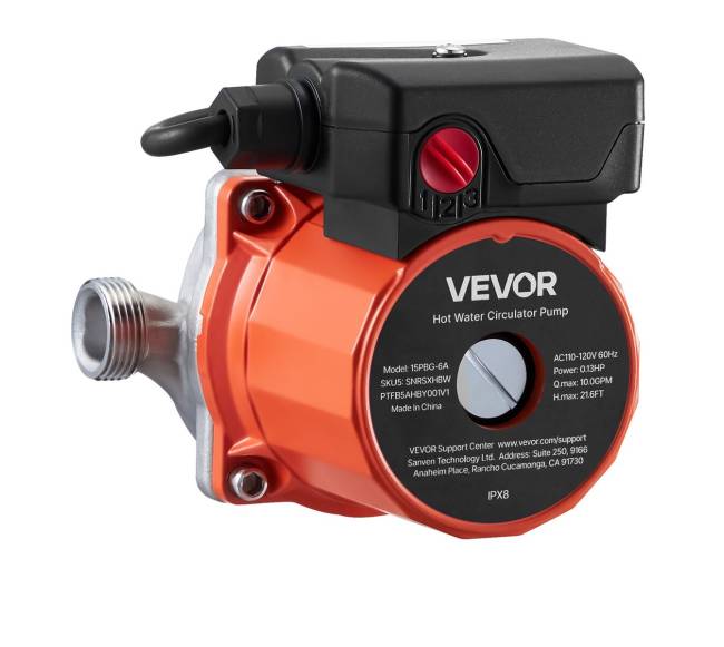 Karšto vandens recirkuliacinis siurblys, 38 Lmin, 3 greičių0