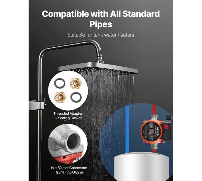 Karšto vandens recirkuliacinis siurblys, 38 Lmin, 3 greičių5