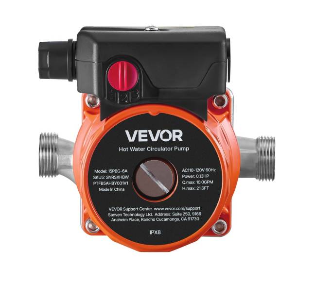 Karšto vandens recirkuliacinis siurblys, 38 Lmin, 3 greičių8