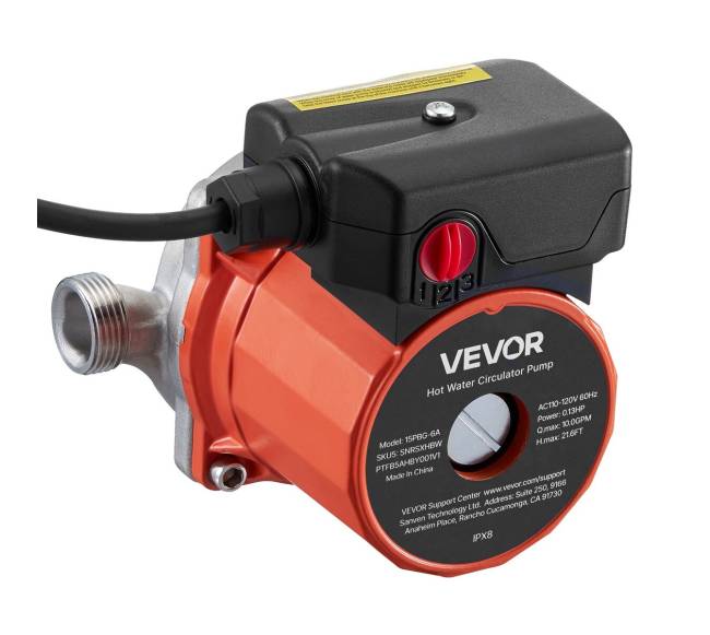 Karšto vandens recirkuliacinis siurblys, 38 Lmin, 3 greičių10