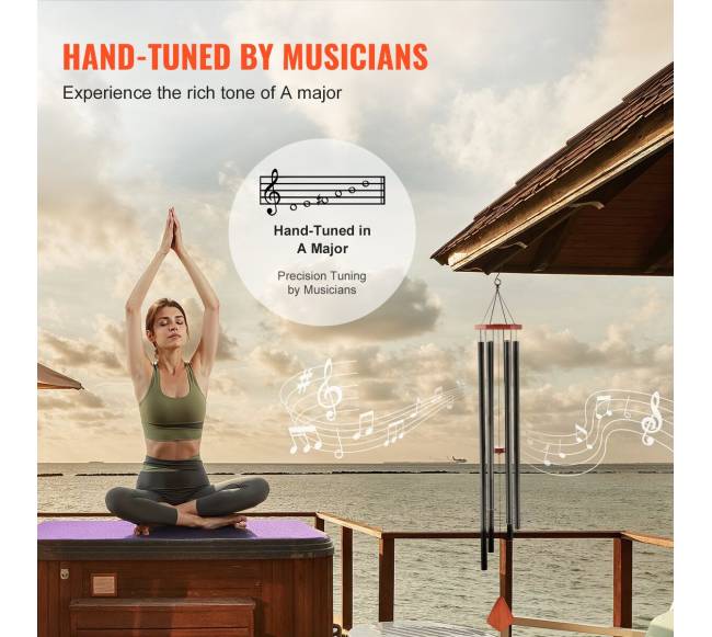 Lauko vėjo varpeliai 152 cm, juodi2