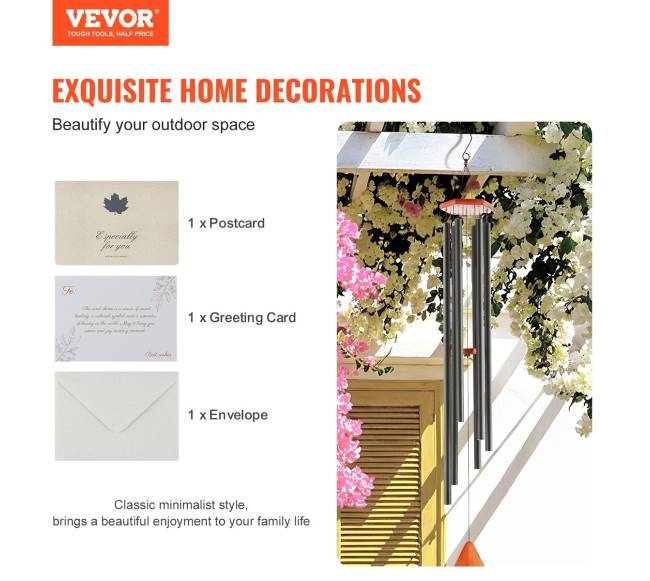 Lauko vėjo varpeliai 152 cm, juodi6