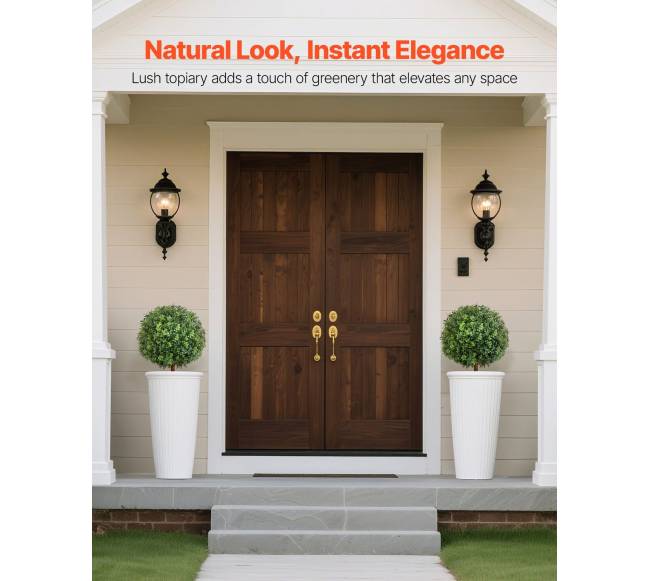 Dirbtiniai Buksmedžio medeliai su įsmeigtu pagrindu, 2 vnt. 55,9 cm1