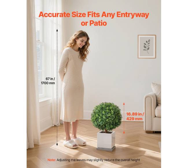 Dirbtiniai Buksmedžio medeliai su įsmeigtu pagrindu, 2 vnt. 55,9 cm4