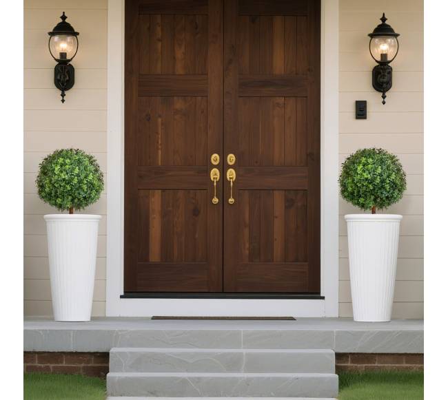 Dirbtiniai Buksmedžio medeliai su įsmeigtu pagrindu, 2 vnt. 55,9 cm7