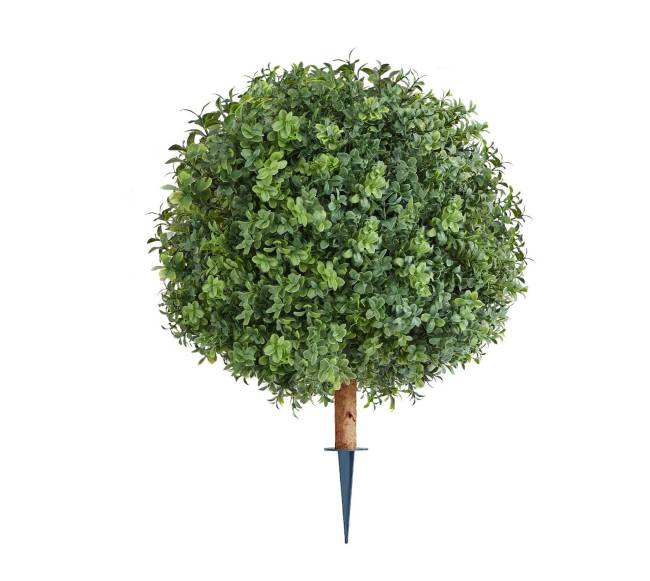 Dirbtiniai Buksmedžio medeliai su įsmeigtu pagrindu, 2 vnt. 55,9 cm8