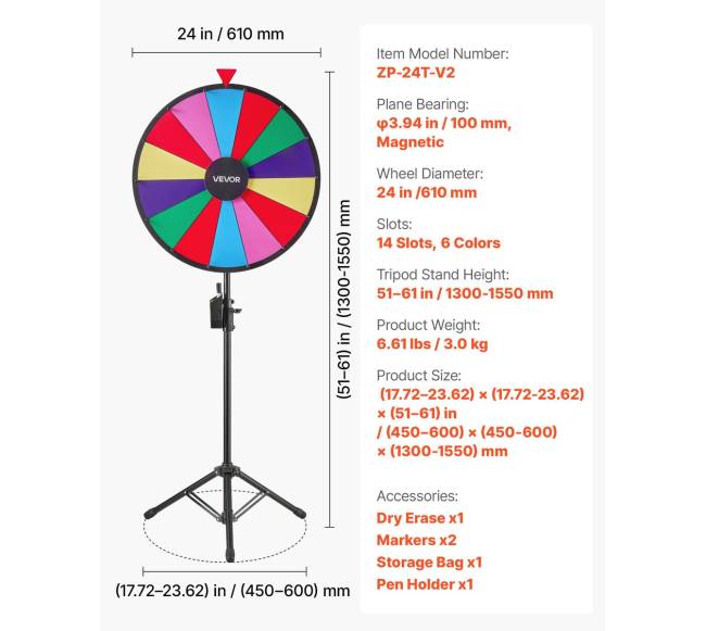 610 mm sukama prizu ruletė su trikoju6