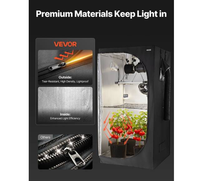 Patalpų auginimo palapinė 100 x 100 x 200 cm6