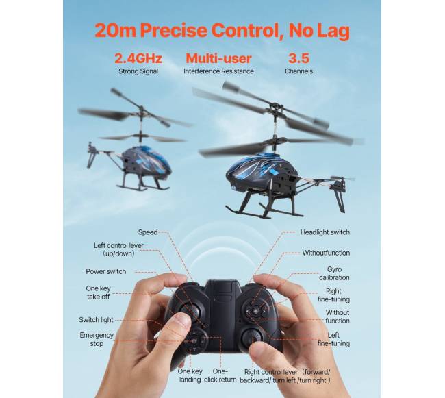 Nuotolinio valdymo RC sraigtasparnis vaikams5