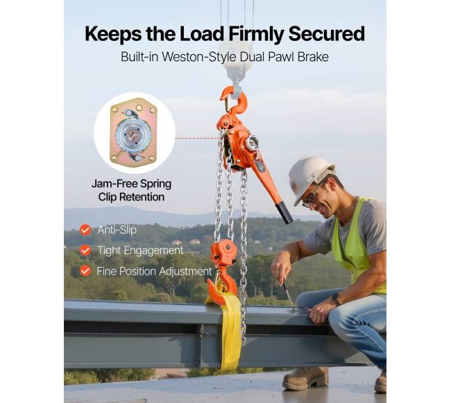 6 tonų svirtinis grandininis keltuvas su 6 m grandine2