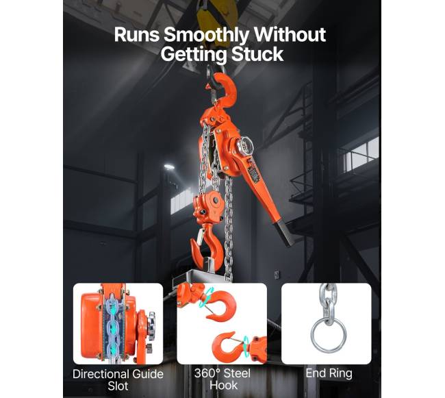 6 tonų svirtinis grandininis keltuvas su 6 m grandine4