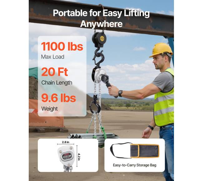 Rankinis svirtinis keltuvas, 500 kg sukimui1