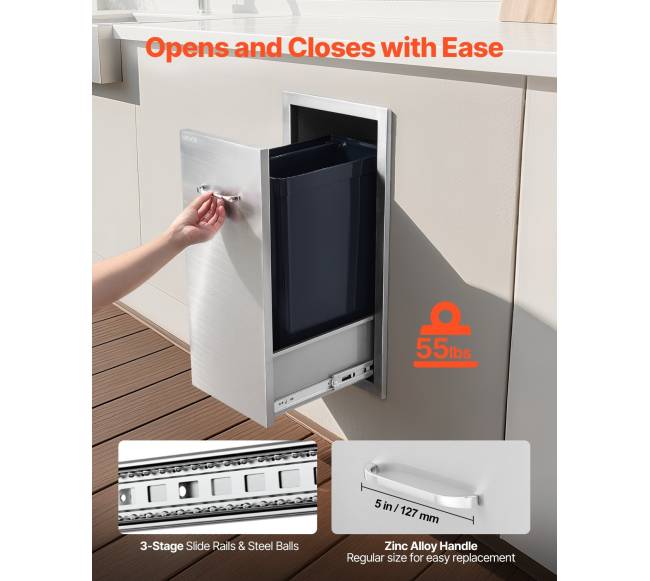 Lauko šiukšlių stalčius nerūdijančio plieno3