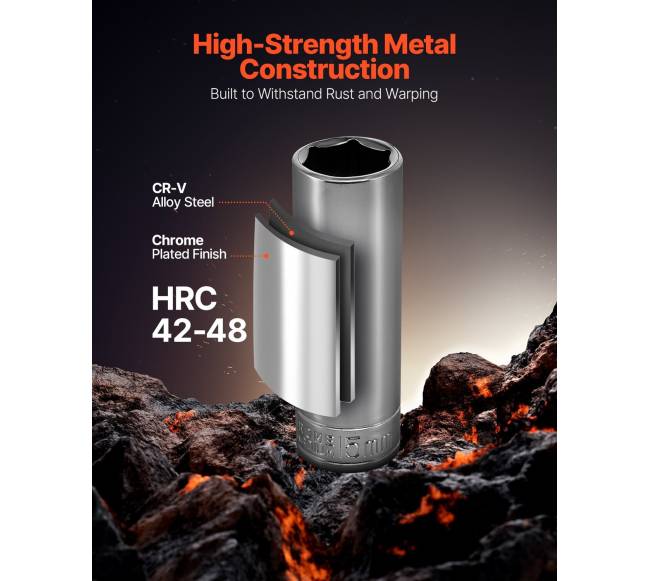 76 dalių galvučių ir terkšlės rinkinys automobilių remontui1