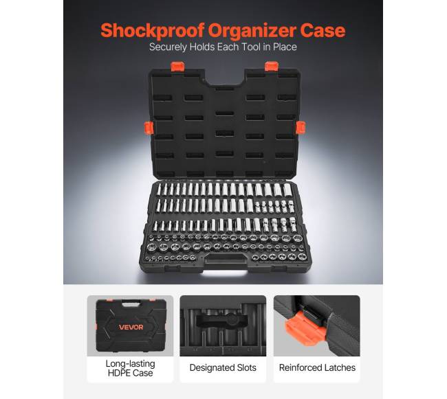 104 dalių galvučių rinkinys, 9.5 mm4