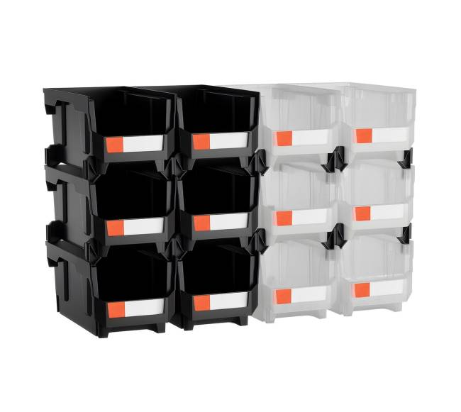 Plastikinės sandėliavimo dėžutės 37.7 x 21.5 x 18 cm0