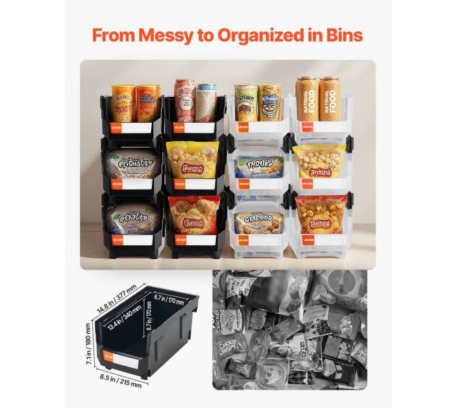 Plastikinės sandėliavimo dėžutės 37.7 x 21.5 x 18 cm1