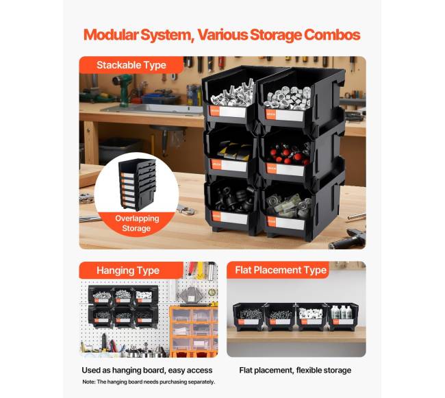 Plastikinės sandėliavimo dėžutės 37.7 x 21.5 x 18 cm4