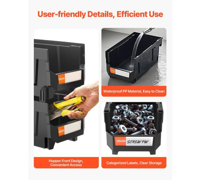 Plastikinės sandėliavimo dėžutės 37.7 x 21.5 x 18 cm5