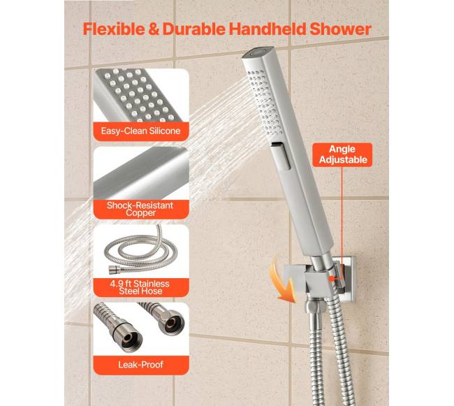 Dušo maišytuvo komplektas su rankiniu purkštuvu5