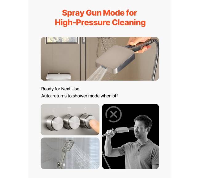 Lietaus dušo sistema su sieniniu ir lubiniu galvutėmis2