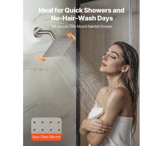 Lietaus dušo sistema su sieniniu ir lubiniu galvutėmis5