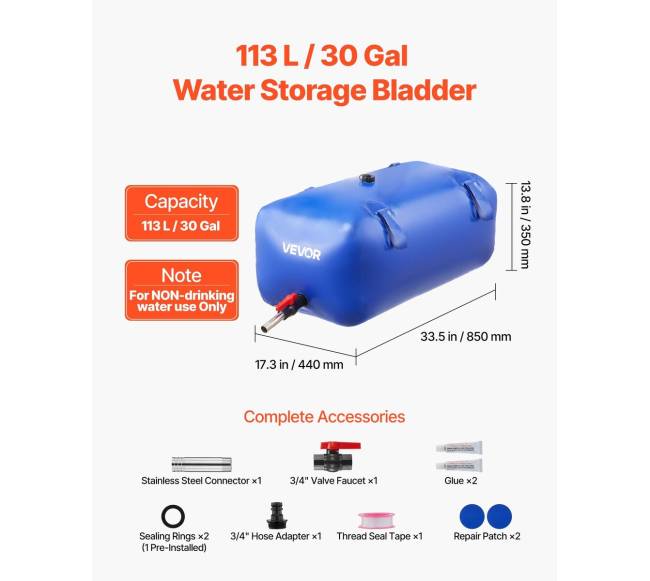 Vandens laikymo talpykla 113L talpos1