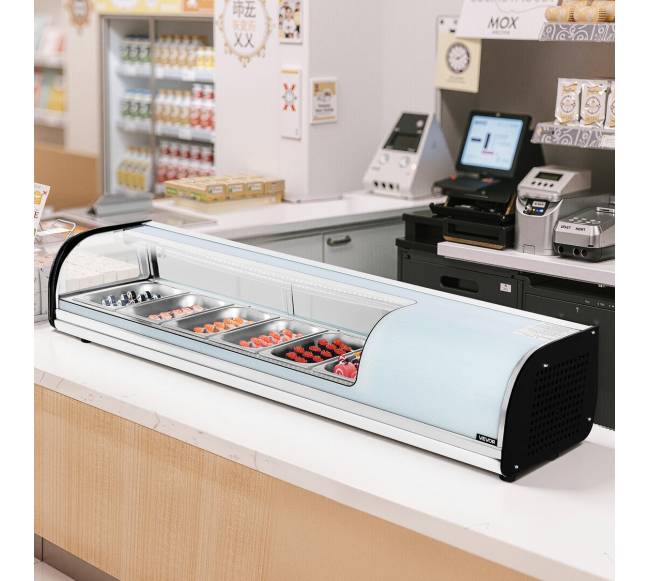 Sushi vitrina su šaldytuvu, 62 L komercinė7