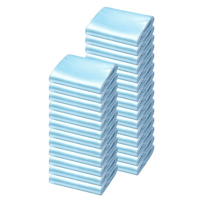 Satininės kėdės juostos mėlynos 100 vnt.0