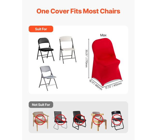 50 raudonos kėdžių užvalkalai, elastiniai3