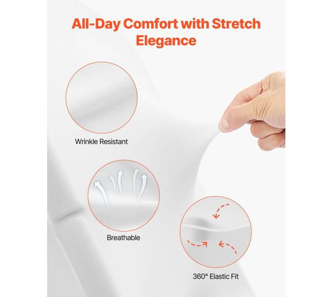 Balti elastiniai kėdžių užvalkalai (30 vnt.)2