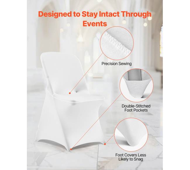 Balti elastiniai kėdžių užvalkalai (30 vnt.)5