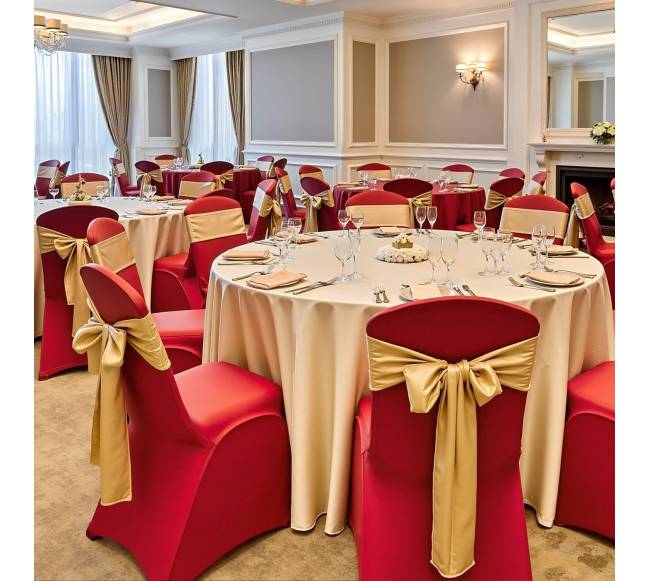 Raudonos elastinės kėdės užvalkalai, 50 vnt.7