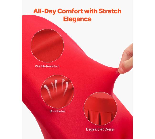 Raudonos kėdžių užvalkalai, 30 vnt.2