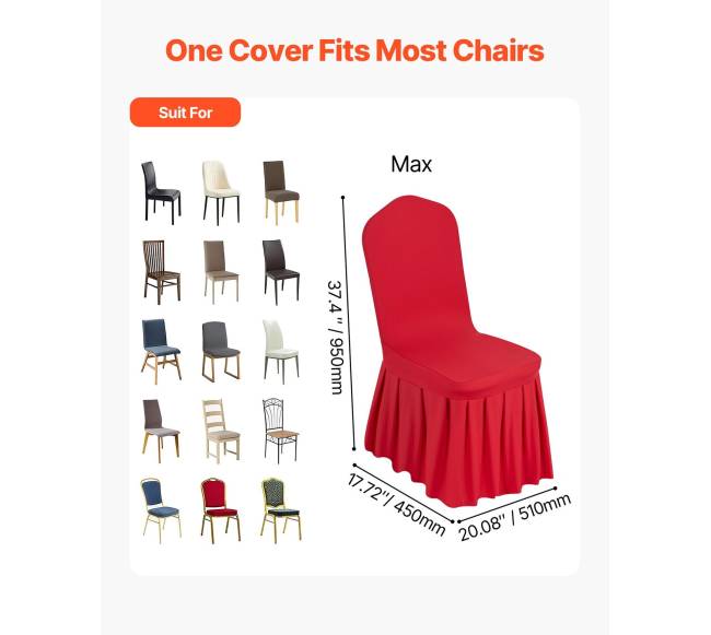 Raudonos kėdžių užvalkalai, 30 vnt.3