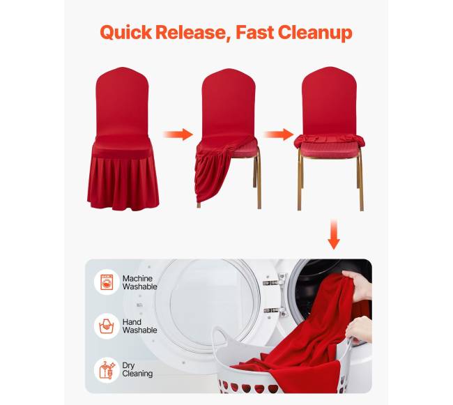 Raudonos kėdžių užvalkalai, 30 vnt.4