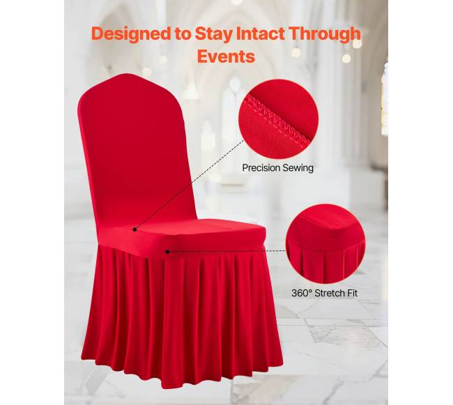 Raudonos kėdžių užvalkalai, 30 vnt.5