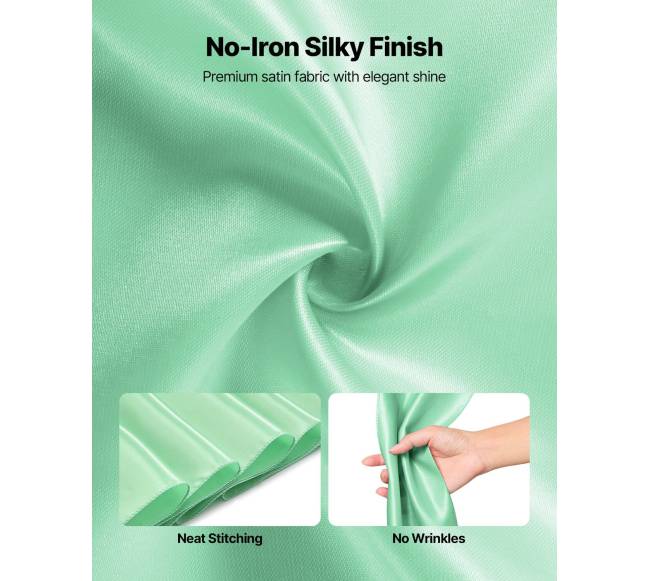 Šviesiai žali satininiai kėdžių kaspinai2