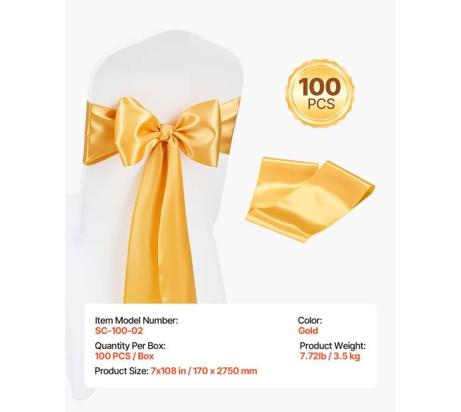 Auksinės satino kėdžių kaspinas 100 vnt6