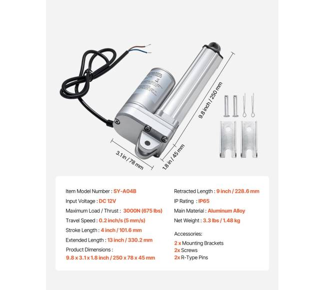 12V linijinis pavaras, atsparus vandeniui6