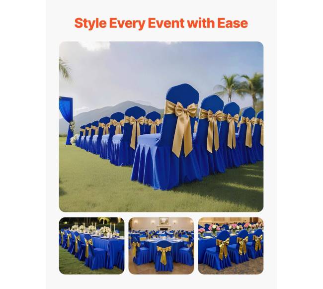 30 mėlynos kėdžių uždangos, elastinės poliesterio1