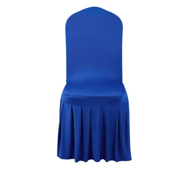 30 mėlynos kėdžių uždangos, elastinės poliesterio9