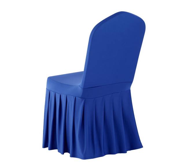 30 mėlynos kėdžių uždangos, elastinės poliesterio10