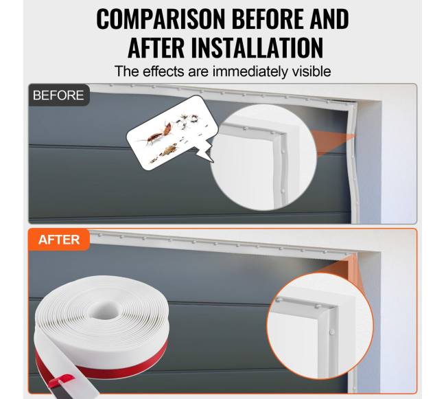 Garažo durų viršutinės ir šoninės sandarinimo juostos 10.36 m4