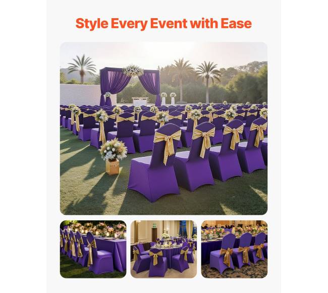 Purpurinės kėdžių užvalkalai 50 vnt1