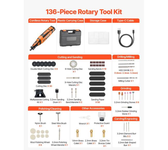 136 dalių belaidžių rotacinių įrankių rinkinys3